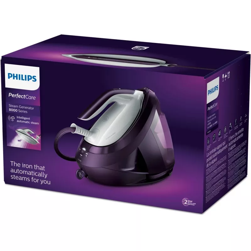 Steam generator iron Philips PerfectCare 8000 series PSG8050/30 — 2700 W, 1.8 L tank, 8 bar, 170 g/min continuous