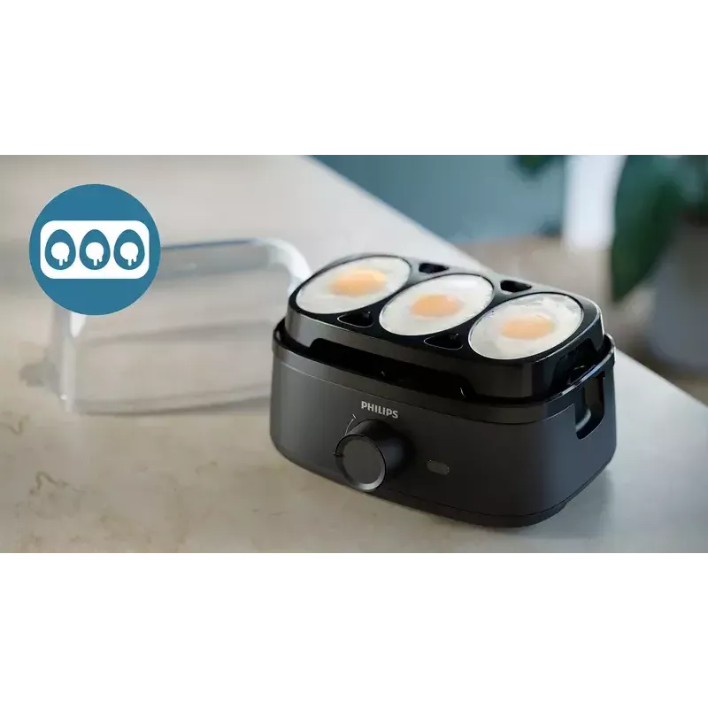 Egg Cooker Philips 3000 series HD9137/90 6 eggs capacity Black