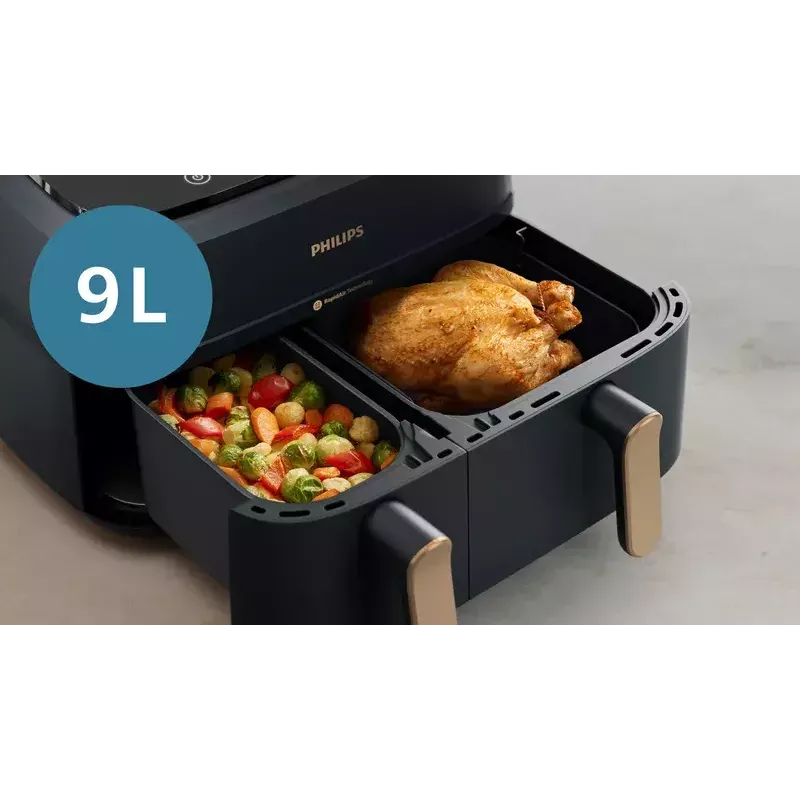 Hot air fryer Philips 3000 Series Dual Basket Airfryer NA352/00 — 9 L, 2750 W, Dual-basket, 8 programs, 40–200°C