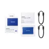 External SSD Samsung T7 Portable 1 TB, USB-C 3.2 Gen 2, NVMe, AES-256 Hardware Encryption, Blue