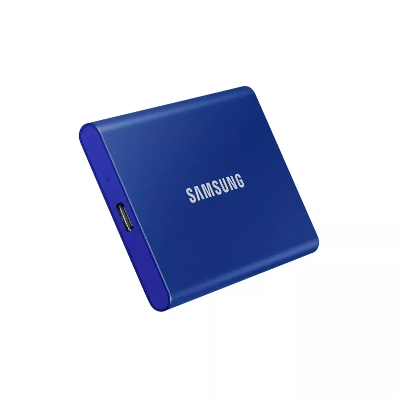 External SSD Samsung T7 Portable 1 TB, USB-C 3.2 Gen 2, NVMe, AES-256 Hardware Encryption, Blue