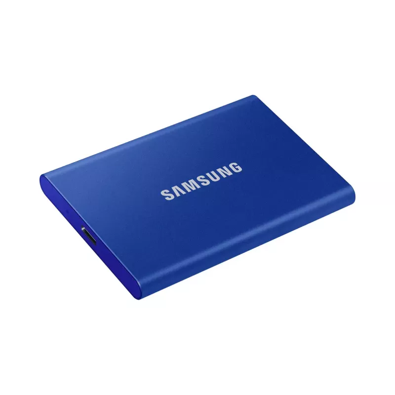 External SSD Samsung T7 Portable 1 TB, USB-C 3.2 Gen 2, NVMe, AES-256 Hardware Encryption, Blue