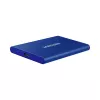 External SSD Samsung T7 Portable 1 TB, USB-C 3.2 Gen 2, NVMe, AES-256 Hardware Encryption, Blue