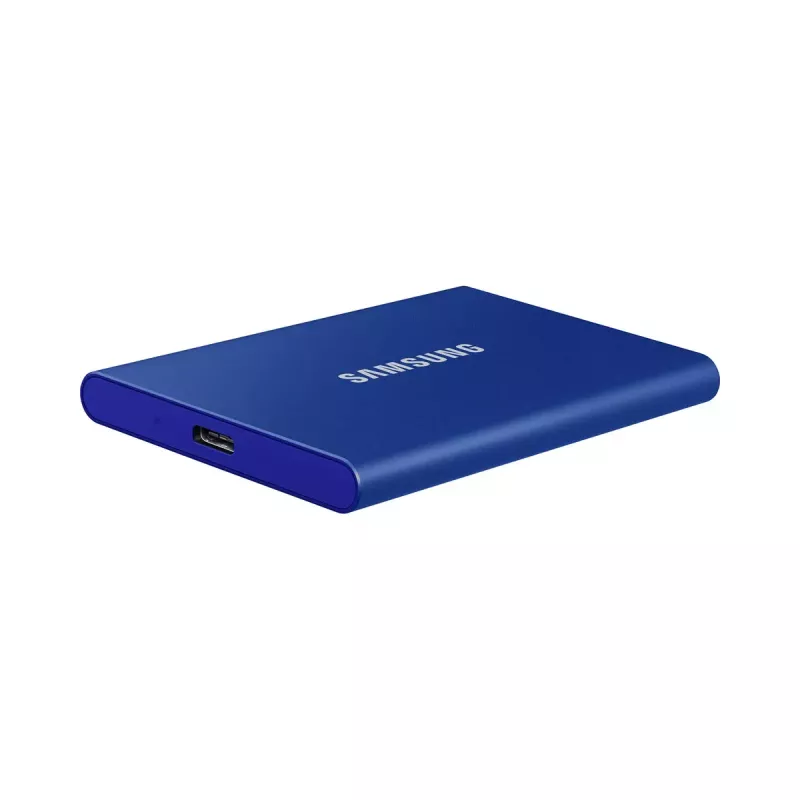 External SSD Samsung T7 Portable 1 TB, USB-C 3.2 Gen 2, NVMe, AES-256 Hardware Encryption, Blue
