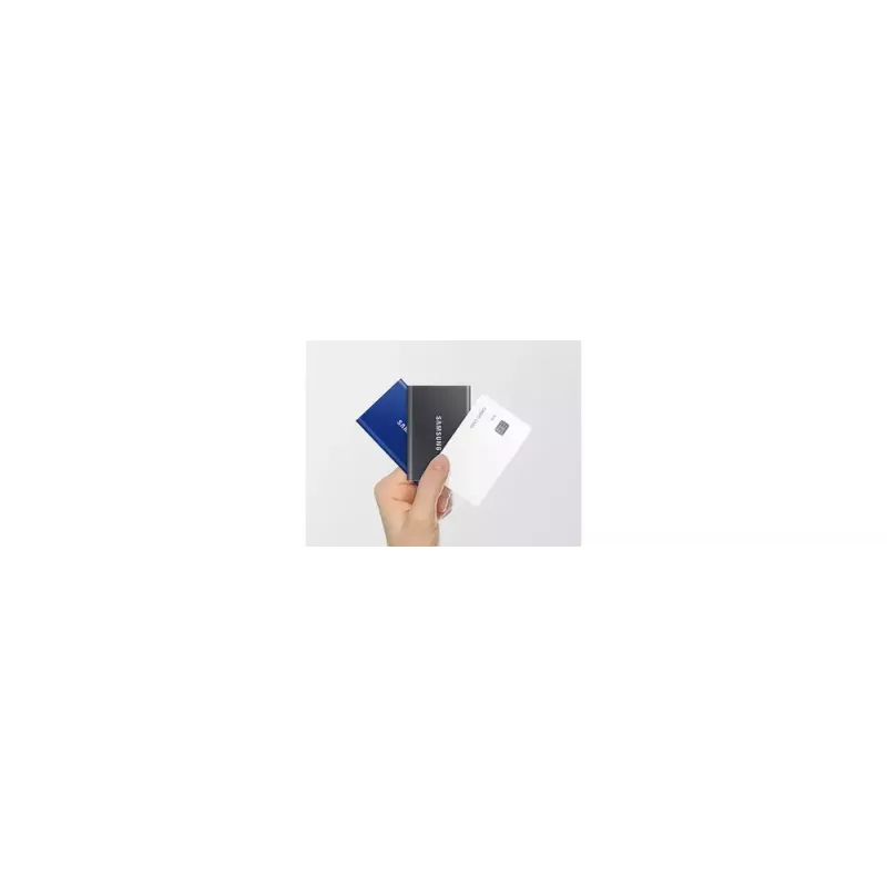 External SSD Samsung T7 Portable 1 TB, USB-C 3.2 Gen 2, NVMe, AES-256 Hardware Encryption, Blue