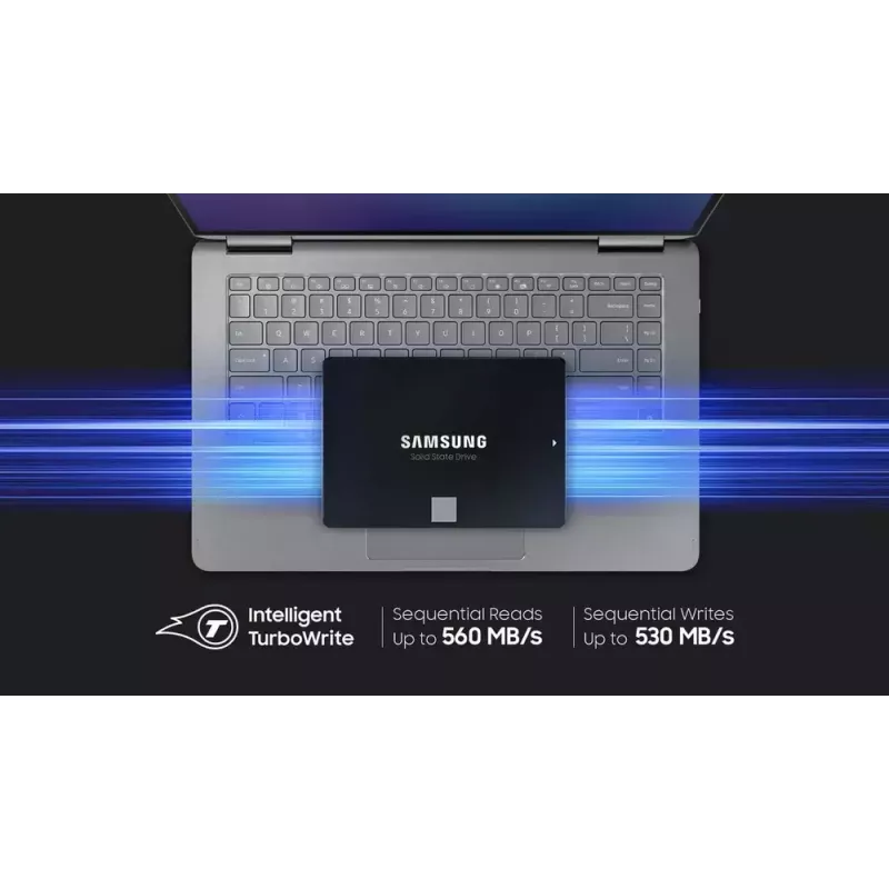 SSD 2.5 inch Samsung 870 EVO 1000 GB — SATA III, Read 560 MB/s, Write 530 MB/s, Black