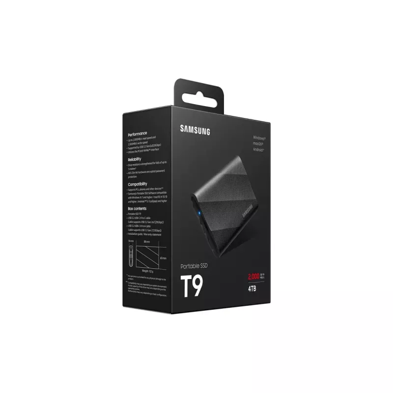 Samsung MU-PG4T0B 4 TB USB Type-C USB 3.2 Gen 2x2 Black