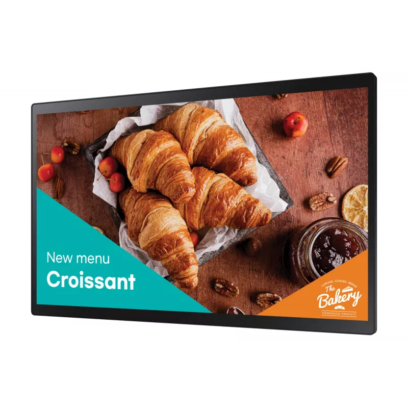 Samsung QB24C-T Digital signage flat panel 61 cm (24 inch) LED Wi-Fi 250 cd/m² Full HD Black Touchscreen Built-in processor Tizen 7.0 16/7