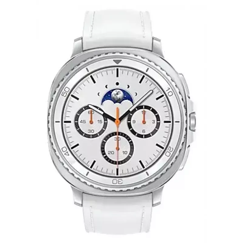 Smartwatch Samsung Galaxy Watch 8 Classic 46 mm — 1.3 inch AMOLED, 438×438, 64 GB, Wi‑Fi, GPS, Silver case, White band