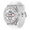 Smartwatch Samsung Galaxy Watch 8 Classic 46 mm — 1.3 inch AMOLED, 438×438, 64 GB, Wi‑Fi, GPS, Silver case, White band