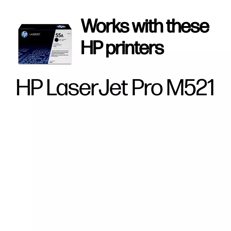 HP 55A Black Original LaserJet Toner Cartridge, 6000 pages, Black, 1 pc(s)
