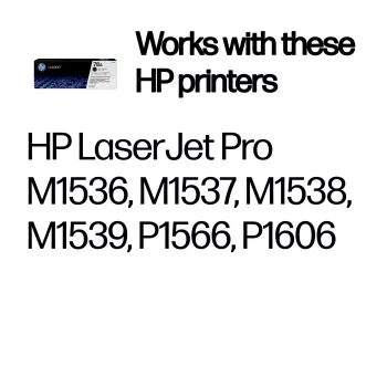 HP 78A Black Original LaserJet Toner Cartridge, 2100 pages, Black, 1 pc(s)