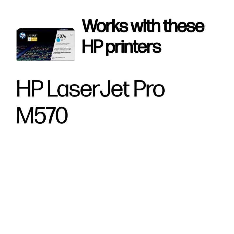 HP 507A Cyan Original LaserJet Toner Cartridge, 6000 pages, Cyan, 1 pc(s)