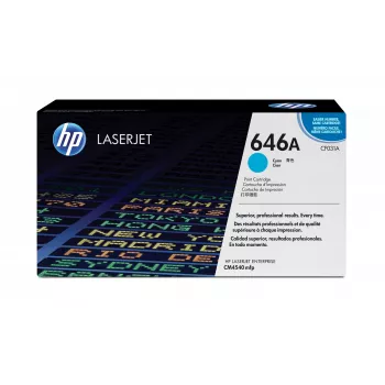 HP 646A Cyan Original LaserJet Toner Cartridge, 12500 pages, Cyan, 1 pc(s)