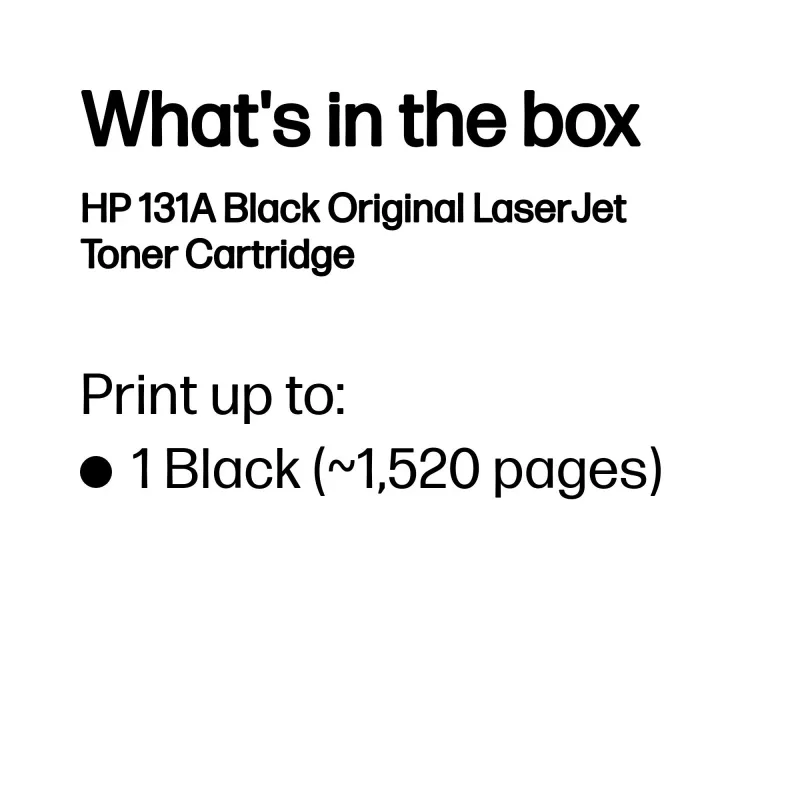 Toner HP Cartridge No.131A Black CF210A 1500 pages