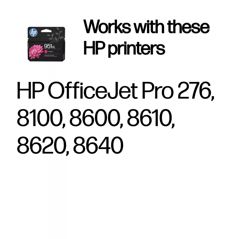 HP 951XL High Yield Magenta Original Ink Cartridge, Magenta, 1 pc(s), 1500 pages