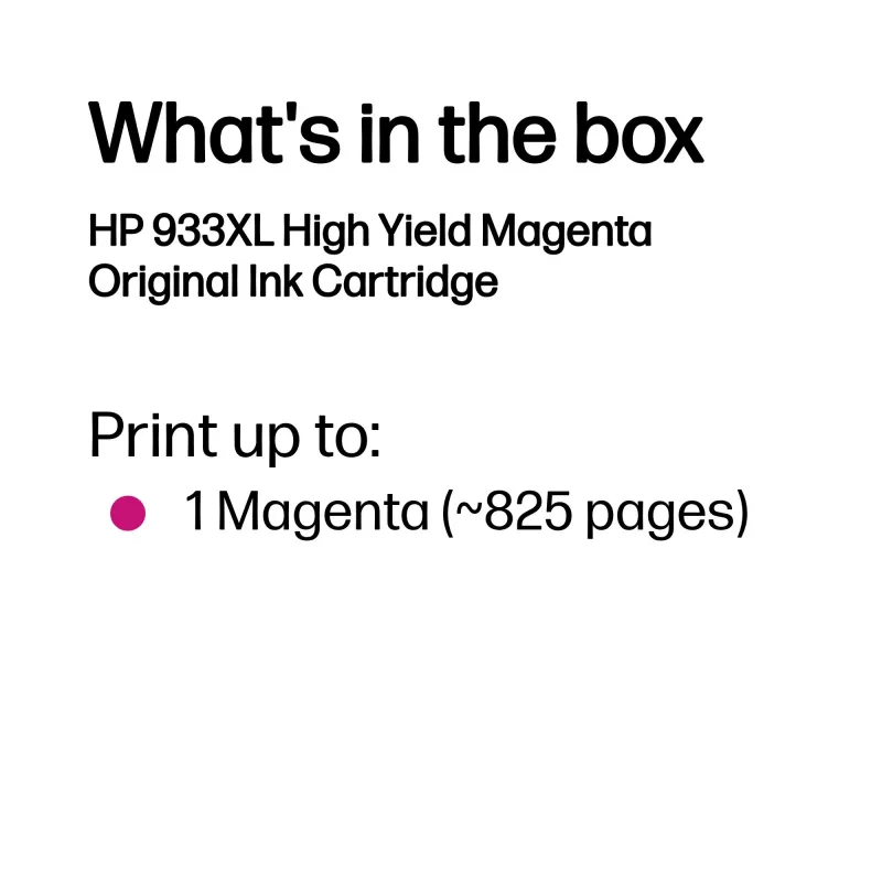 HP 933XL High Yield Magenta Original Ink Cartridge
