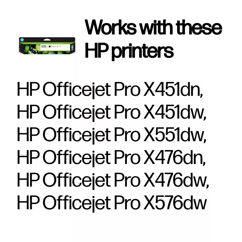 HP 970XL High Yield Black Original Ink Cartridge, Black, 1 pc(s), 9200 pages