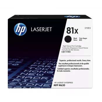 HP 81X High Yield Black Original LaserJet Toner Cartridge, 25000 pages, Black, 1 pc(s)