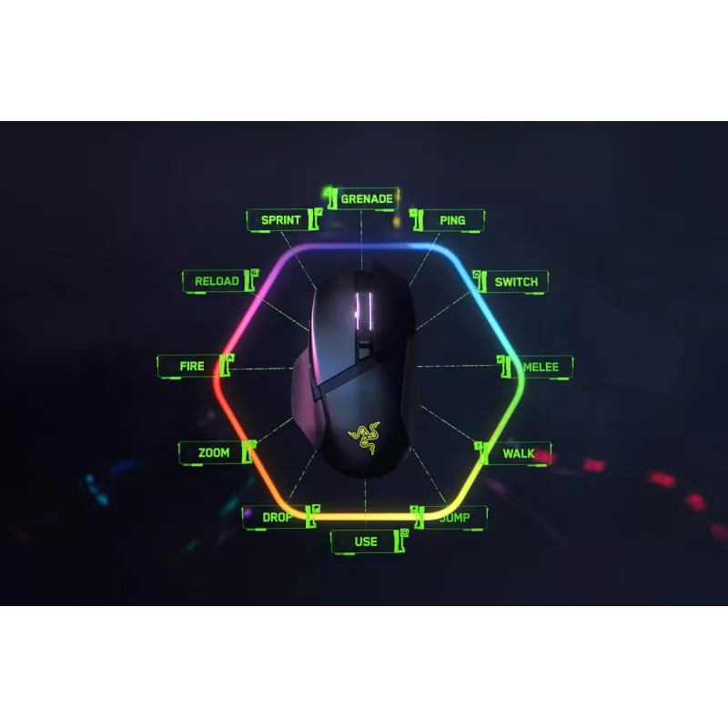 RAZER Basilisk V3 Pro Customizable Wireless Gaming Mouse With Razer Hyperscroll Tilt Wheel