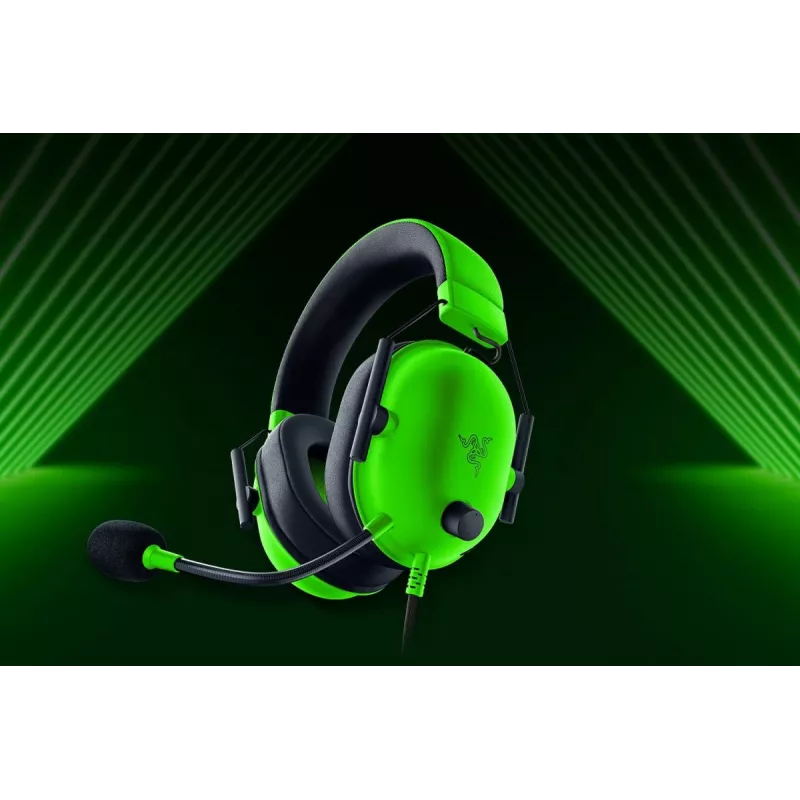 Wired gaming headset Razer BlackShark V2 X — circumaural, 3.5 mm, 1.3 m cable, TriForce drivers, virtual surround