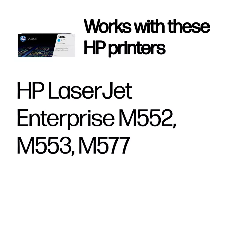 HP 508A Cyan Original LaserJet Toner Cartridge, 5000 pages, Cyan, 1 pc(s)