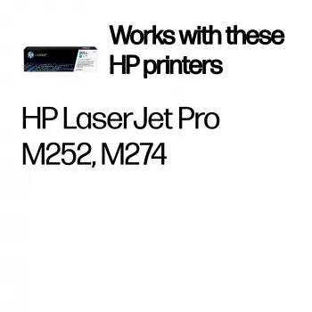 HP 201A Cyan Original LaserJet Toner Cartridge. Colour toner page yield: 1330 pages, Printing colours: Cyan, Quantity per pack: 1 pc(s)