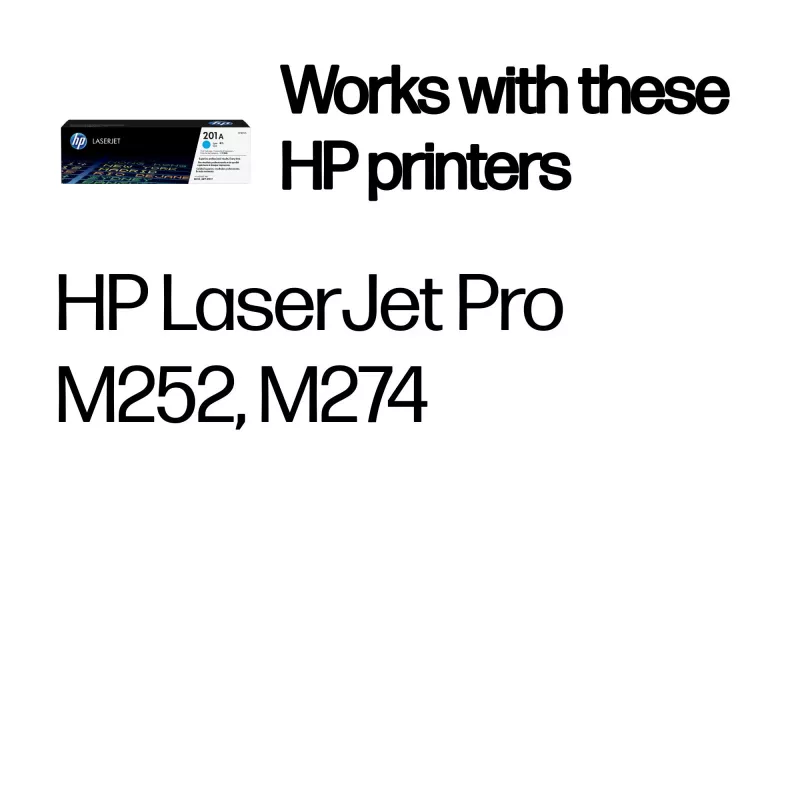 HP 201A Cyan Original LaserJet Toner Cartridge. Colour toner page yield: 1330 pages, Printing colours: Cyan, Quantity per pack: 1 pc(s)