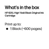 HP 62XL High Yield Black Original Ink Cartridge, Black, 1 pc(s), 600 pages