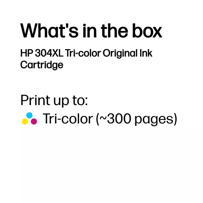 HP 304XL Tri-color Original Ink Cartridge