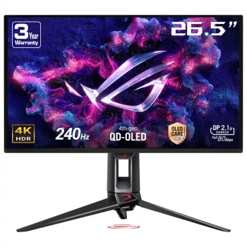 Computer monitor ASUS ROG Swift OLED PG27UCDM 26.5 inch 3840×2160 4K QD-OLED 0.03 ms USB 3.2 Gen1 VESA Height adjustable Black