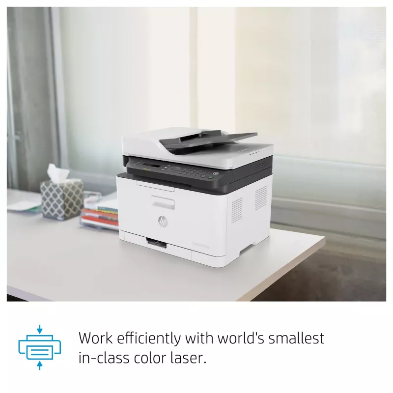 HP Color Laser MFP 179fnw, Laser, Colour printing, 600 x 600 DPI, A4, Direct printing, Black, White