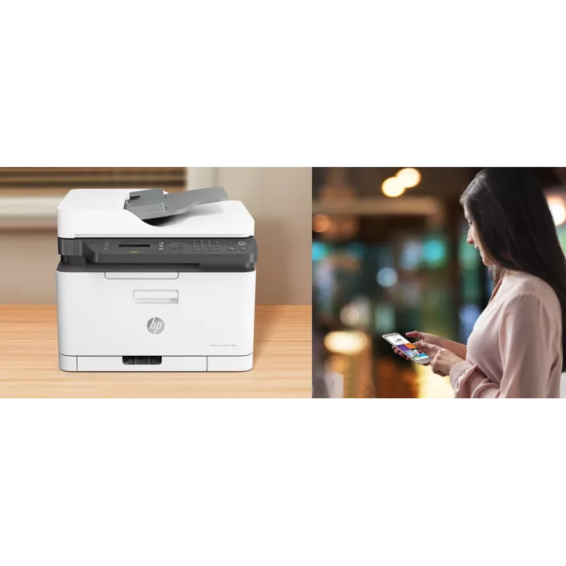 HP Color Laser MFP 179fnw, Laser, Colour printing, 600 x 600 DPI, A4, Direct printing, Black, White
