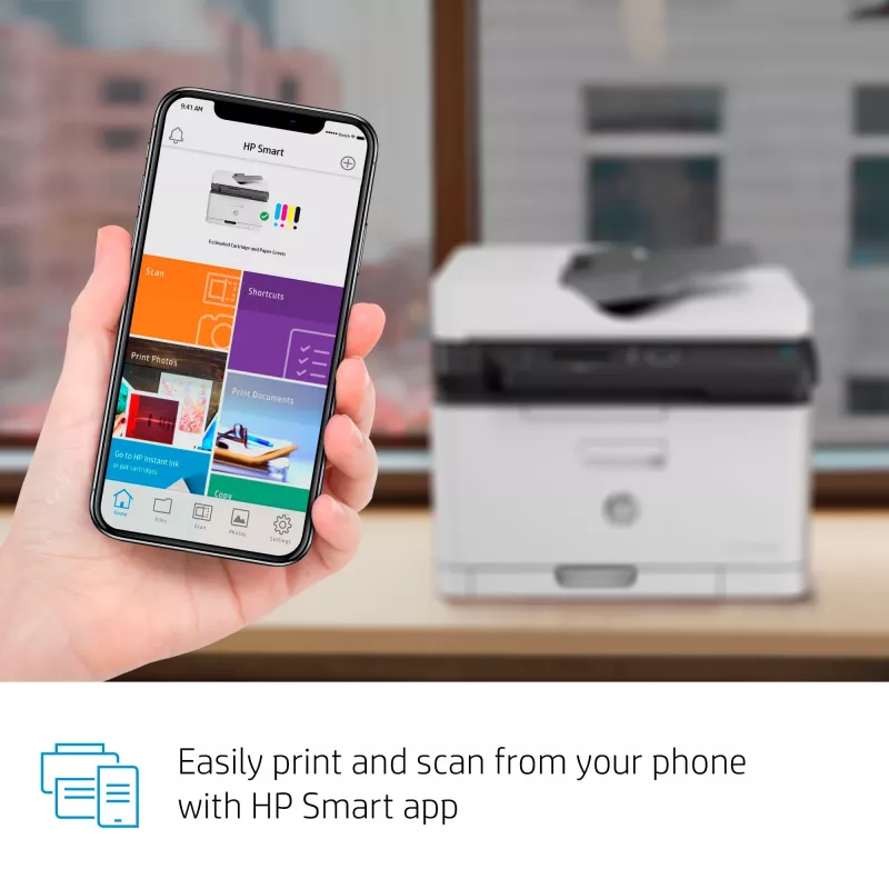 HP Color Laser MFP 179fnw, Laser, Colour printing, 600 x 600 DPI, A4, Direct printing, Black, White