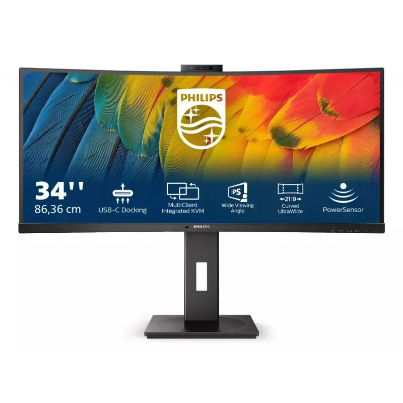 Philips 5000 series 34B1U5600CH/00 computer monitor 86.4 cm (34 inch) 3440 x 1440 pixels Wide Quad HD LCD Black