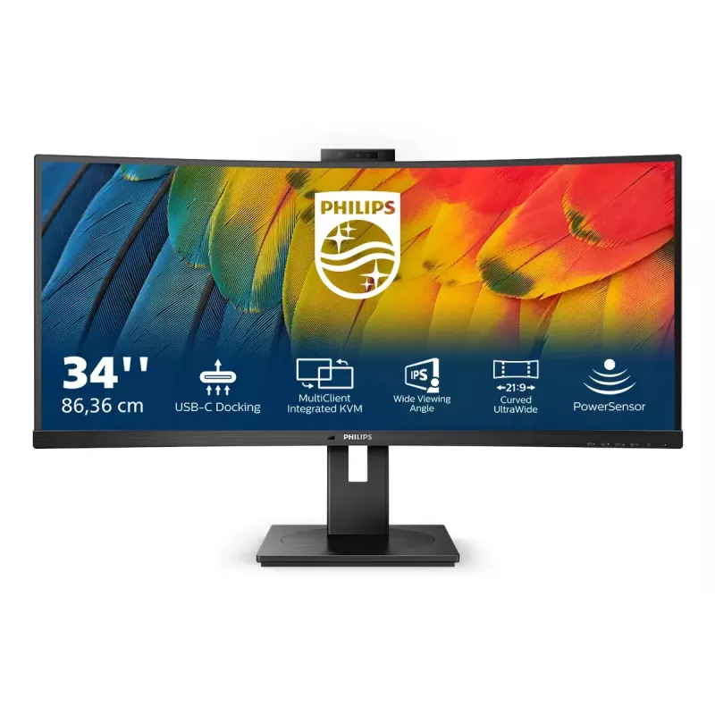 Philips 5000 series 34B1U5600CH/00 computer monitor 86.4 cm (34 inch) 3440 x 1440 pixels Wide Quad HD LCD Black