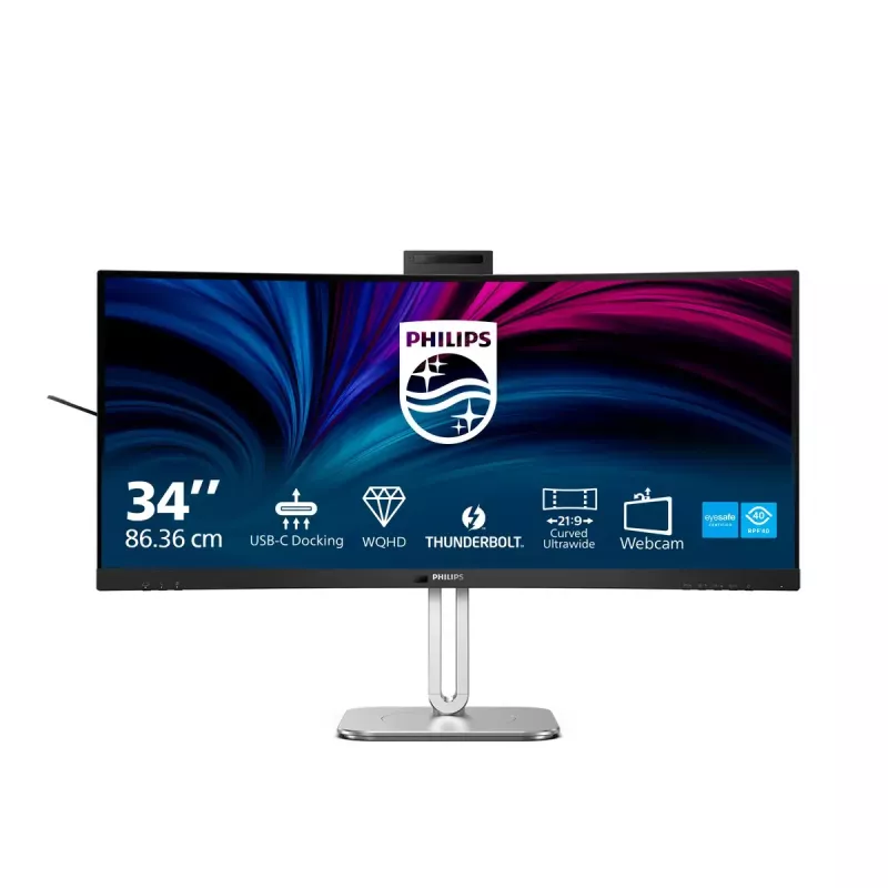 Philips 6000 series 34B2U6603CH/00 computer monitor 86.4 cm (34 inch) 3440 x 1440 pixels Wide Quad HD LCD Grey