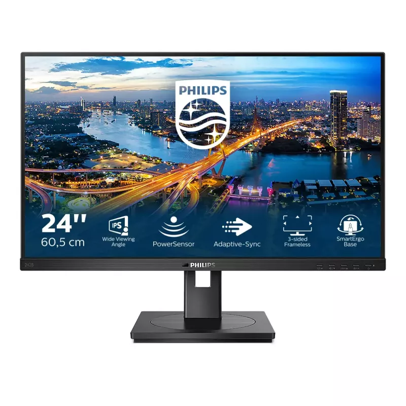 Philips B Line 242B1/00 computer monitor 60.5 cm (23.8 inch) 1920 x 1080 pixels Full HD LED Black