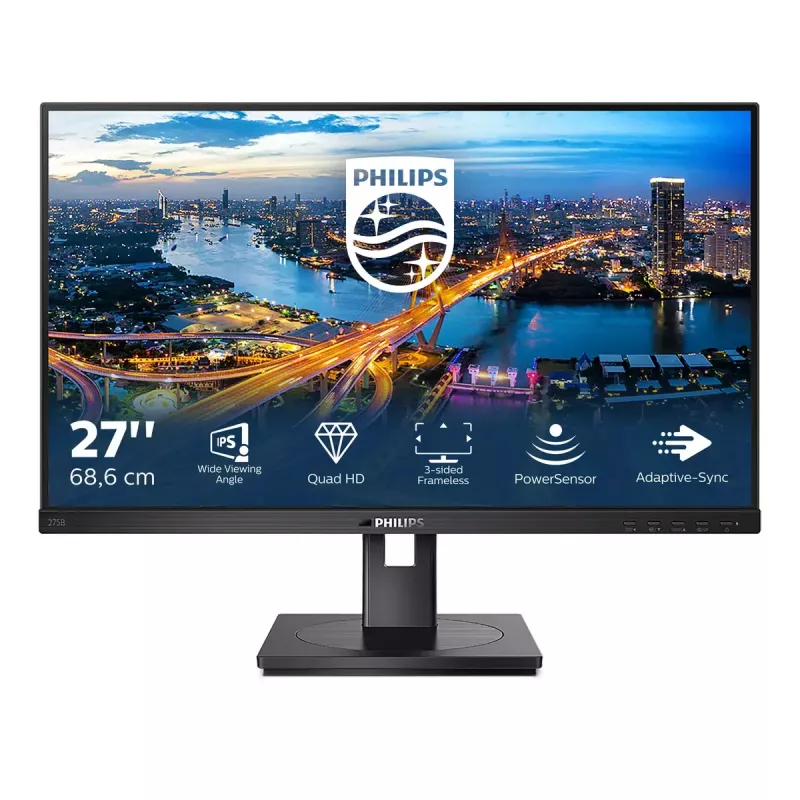 Philips B Line 275B1/00 computer monitor 68.6 cm (27 inch) 2560 x 1440 pixels 2K Ultra HD LCD Black
