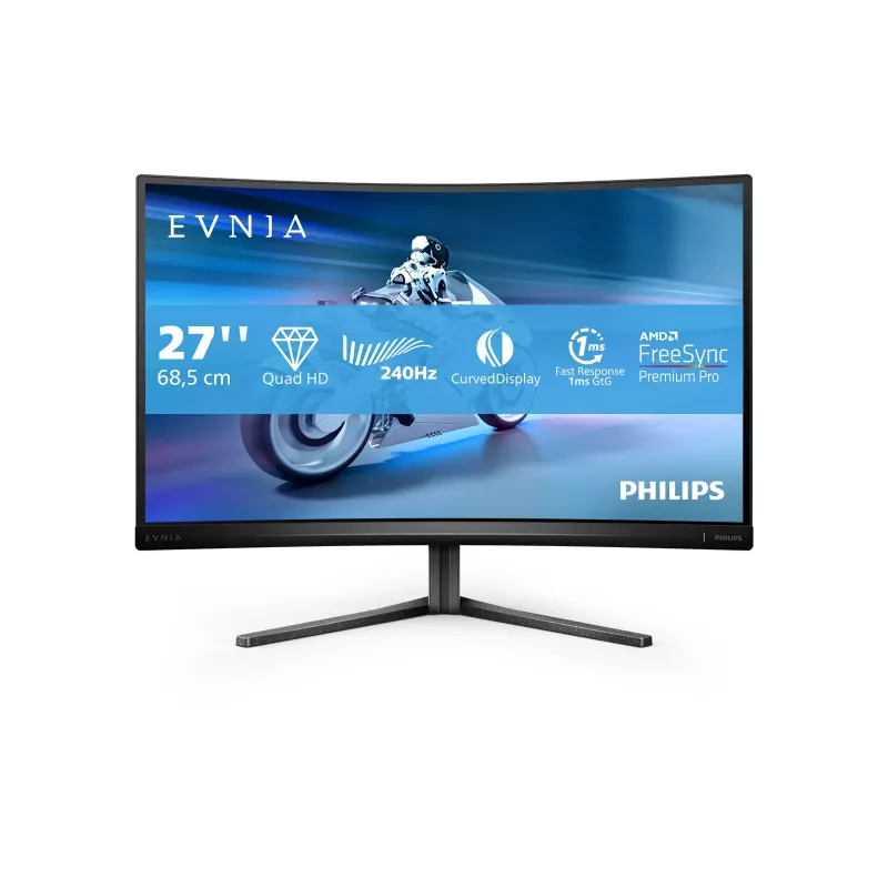 Philips 27M2C5500W/00 computer monitor 68.6 cm (27 inch) 2560 x 1440 pixels Quad HD LCD Grey