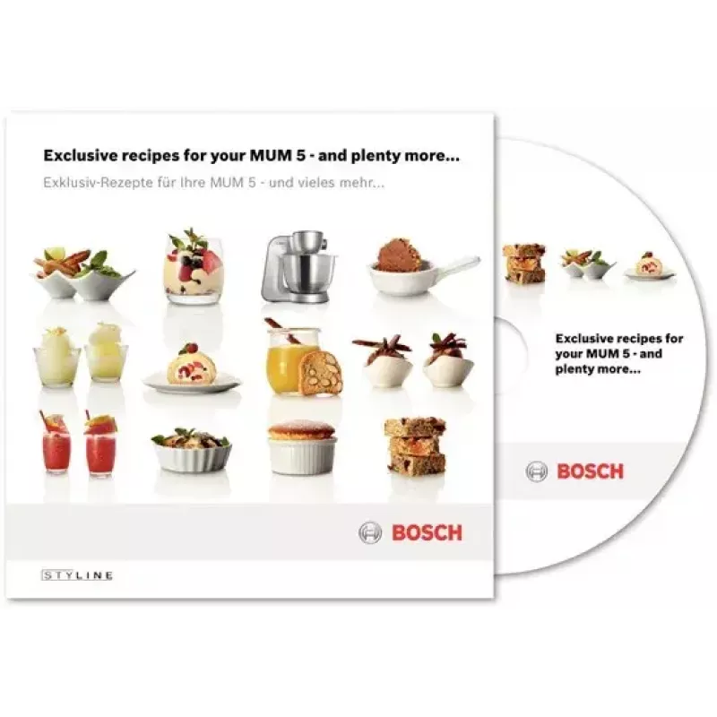 Bosch Styline food processor 900 W 3.9 L Stainless steel, White