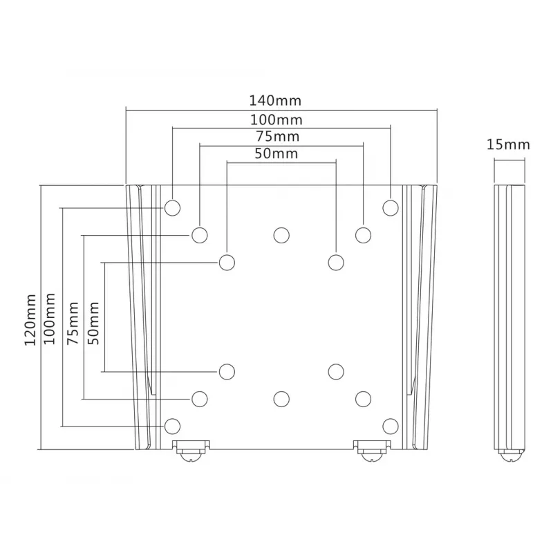 Wallmount Multibrackets M VESA I Black 50x50 75x75 100x100