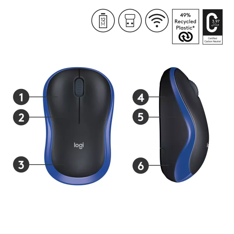 Mouse Logitech Wireless Mouse Blue 910-002239