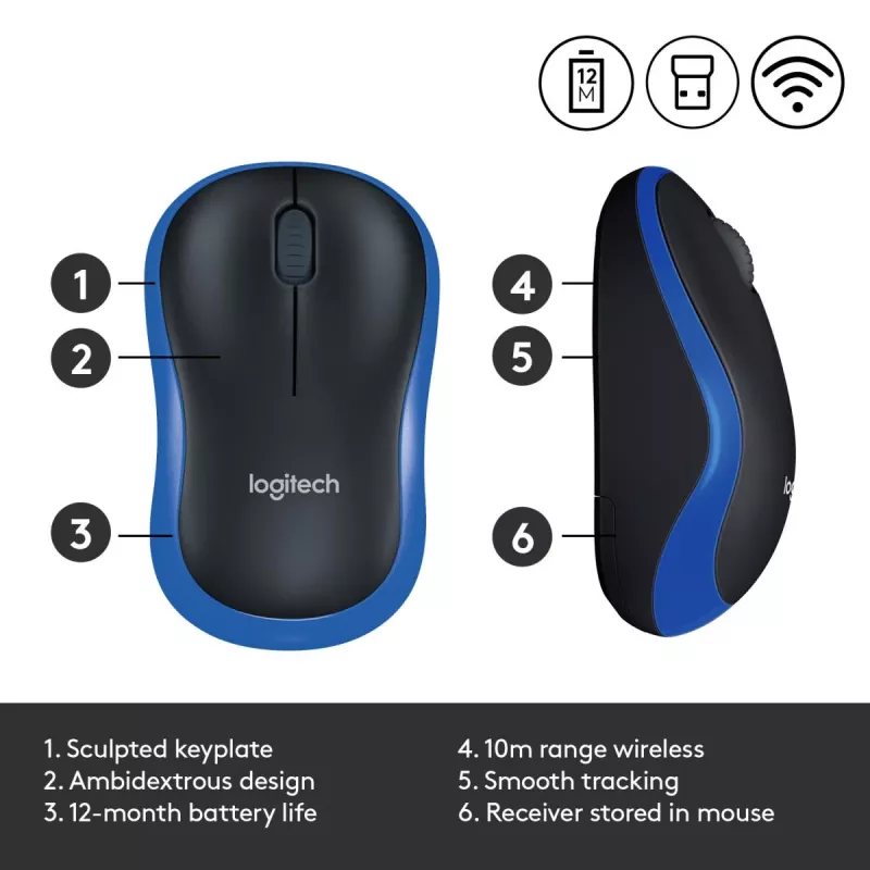 Mouse Logitech Wireless Mouse Blue 910-002239