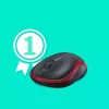 Mouse Logitech M185 Wireless Red