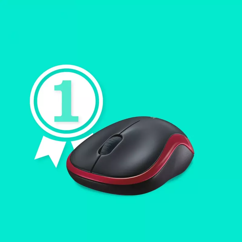 Mouse Logitech M185 Wireless Red