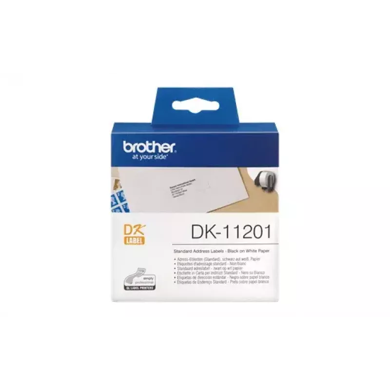 Address labels Brother DK11201 Black on White