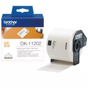 Shipping Labels Brother DK11202 Black on White 62mm