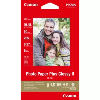 Canon PP-201 Glossy II Photo Paper Plus 4x6 inch - 50 Sheets