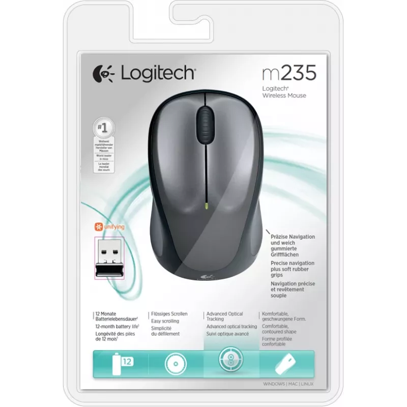 LOGITECH Wireless Mouse M235 Dark Grey
